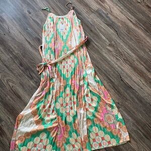 Current Air Multicolor Pleated Dress